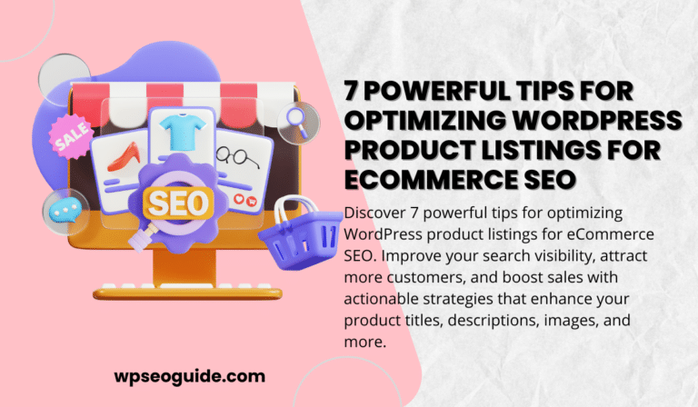 WordPress Product Listings for eCommerce SEO